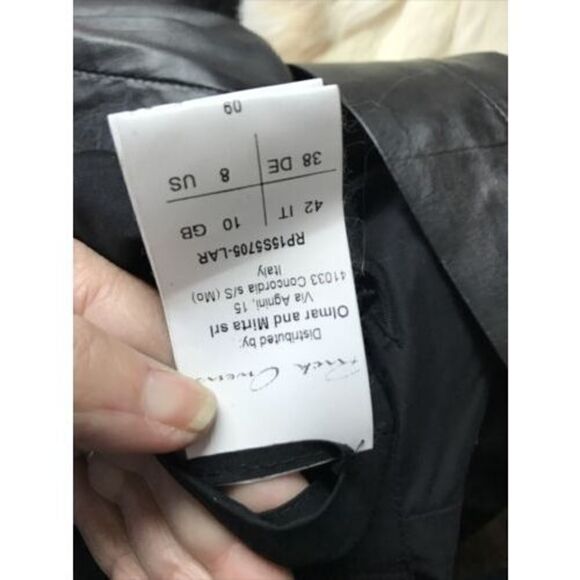 Rick Owens Kangaroo leather jacket Women 8 BLACK Double Button Pockets Lined - Picture 13 of 15